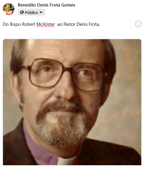 Do Bispo Rober McAlister (RJ) ao Pastor Denis Frota (CE). 1992.